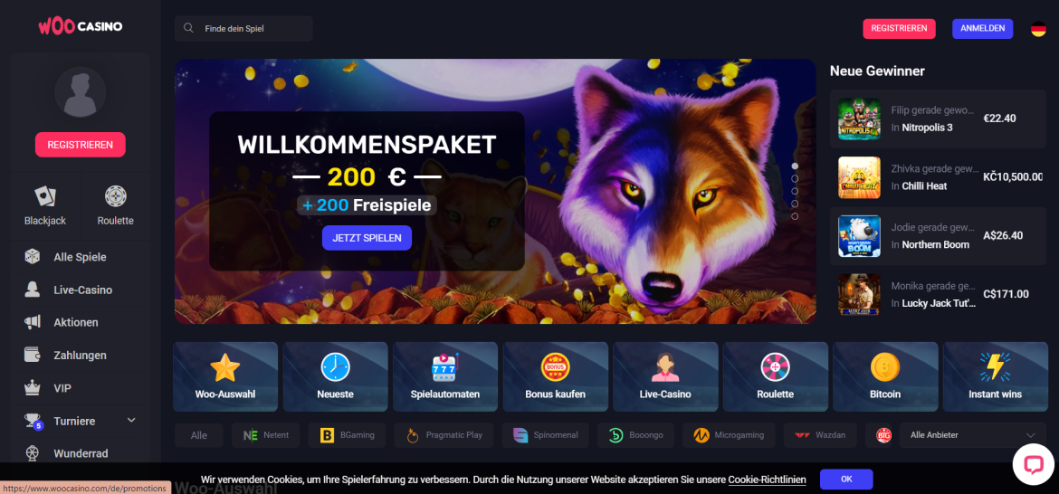 WOO CASINO Gratisdrehungen-Angebote Woo Casino Gratisdrehungen-Angebote